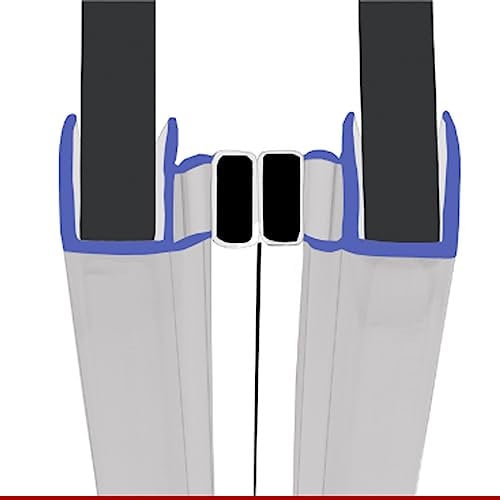 Magnetic Shower Seals | Sold in Pairs | Fits 8-10mm Glass | Side Magnets Normally Found on Pivot Doors | 2 Metres Long | MAG014