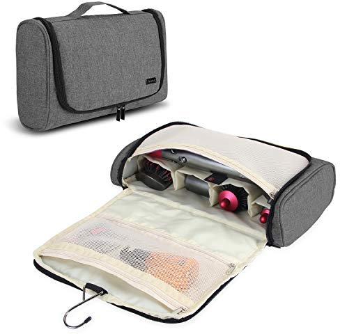 Teamoy Bolsa Viaje de Secador de Pelo, Bolsa organizadora de Colgar, Bolsa Cepillo Alisador de Pelo, Bolsa para Plancha Secador, Gris.