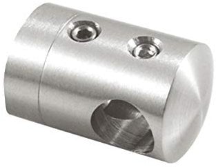 Querstabhalter Traversenhalter linkes Endstück Edelstahl Ø 22 mm für 12 mm Ausführung Flach