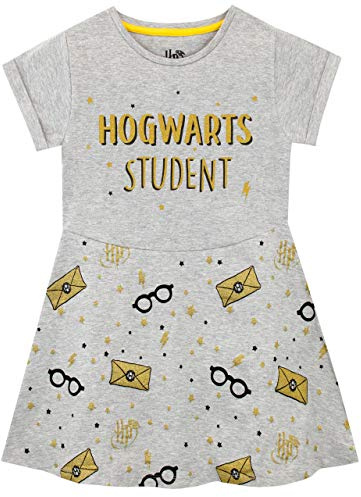 Harry Potter Mädchen Hogwarts Kleid - Grau, Kind, Mädchen, Harry Potter Fans, Kleid, Knielang