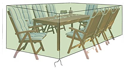 GRASEKAMP Qualität seit 1972 Gartenmöbel Abdeckung Grün für Sitzgruppe, wetterfest, wasserdicht 250x210x90cm