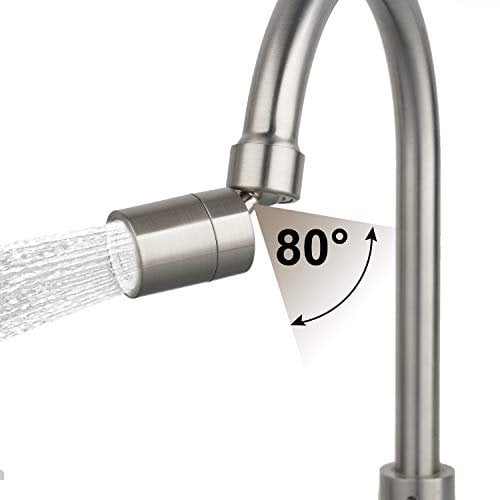 Waternymph Dual Function 360-Degree Swivel Kitchen Sink Tap Aerator 22mm Female Thread Brushed Nickel(FM22)