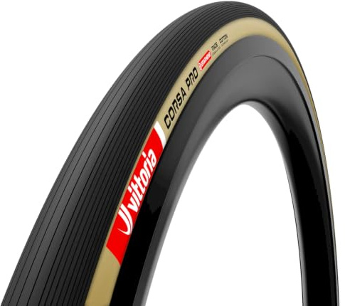 Vittoria Corsa Pro Tube-Type Faltreifen Fahrradreifen, Beige/Black, 28 x 1.10