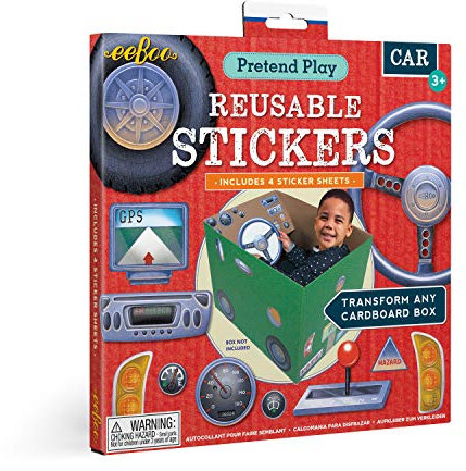 eeBoo Car Pretend Play Stickers, 1 EA, PTSCR2