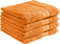 REDBEST Duschtuchset, Frottierset 4er-Pack Chicago orange Größe 70x140 cm - saugstark, strapazierfähig, ideal für Reisen, Sport (weitere Farben)