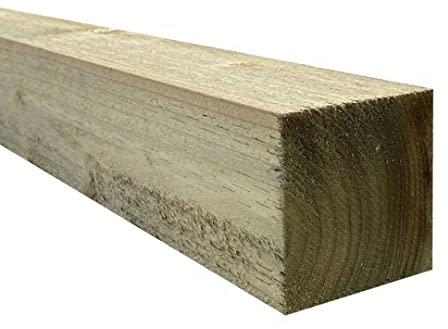 Suregreen Fence Posts – 4 x Square Wooden Posts | 1.8m x 50mm x 50mm | Green Treated Timber for Outdoor Use & Garden Fencing (4 Pack)