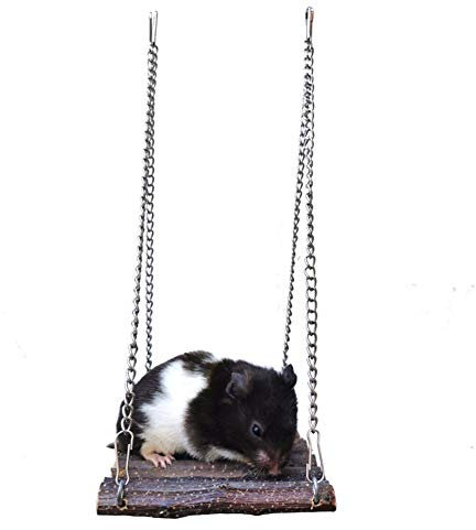 Csheng Hamster Holzschaukel Apfelbaum AST Hängematte Goldener Bär Kauspielzeug Haustier Molar Hamster Holzschaukel Hamster Hängematte Hamster Spielzeug Hamster Zubehör