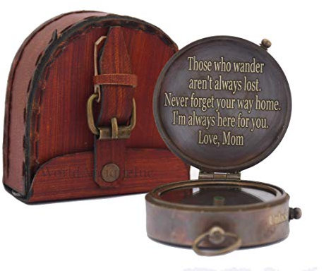 Engraved Kompass, Geschenk für Ehemann, Jahrestag, Hochzeitsgeschenk für ihn, Langstrecken-Bund, Verlobte, Geschenk für die Verlobte, Geschenk für den Freund (personalisierter Kompass)