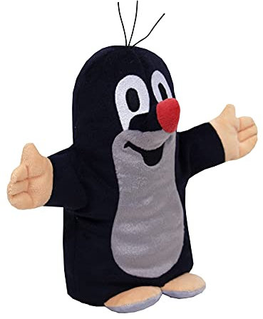 Handpuppe Tierhandpuppen 20 cm Original Der Kleine Maulwurf, Sprechend, Schwarzes klassisches Design, Tierfigur theatrepuppe Handspielpuppe für Kinder Jungen Mädchen Plüsh