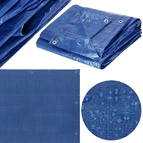 SPRINGOS Bâche de Protection avec œillets 2 x 2 m Bâche de Protection pour bac à Sable Bois de cheminée Meubles de Jardin PE 60 g/m2
