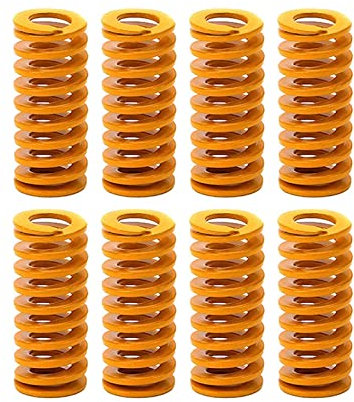4/8 STÜCKE CR-10 Ender 3 Heizbettfedern 8 * 20 mm 3D-Drucker-Motherboard-Druckfedern Leichte Belastung for Bodenverbindungsnivellierung (Color : 8PCS Spring, Size : Yellow)