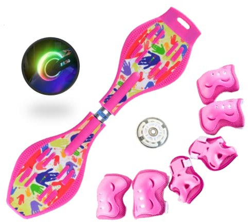 My Jay Board Spring Pink kleines Skateboard, 2 Rollen, Esboard Brave Board [Schutz/Ersatzreifen/Online-Videoübungen im Lieferumfang enthalten)