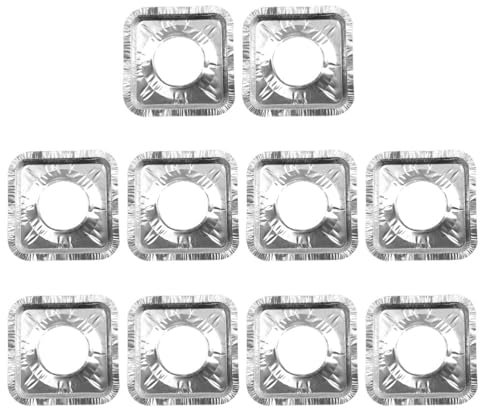 Cabilock 40pcs Gas Stove Liners Stove Burner Covers Aluminum Foil Oven T101