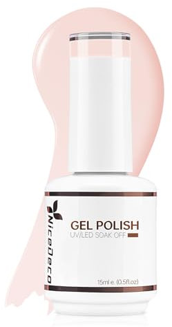 Nicedeco Esmaltes Semipermanentes Para Uñas Sin crueldad UV/LED Soak-Off Colores Vibrantes y Duraderos 15ML, Vegano 016