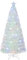 RELAX4LIFE Albero di Natale Bianco Artificiale 180cm con Luci in Fibre Ottiche e Addobbi: 1 Stella e Fiocchi di Neve a LED, Rami Folti e Realistici in PVC, Base Pieghevole in Ferro