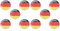 Amosfun 10 StüCk Deutschland Flagge Anstecker, Kreative Zinklegierung Brosche FüR Kragen, Kleid, Kleidung – Dekorative Flaggenpins FüR Verschiedene AnläSse