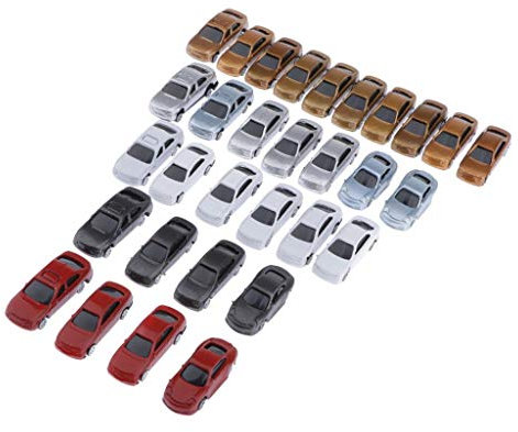 30 Pezzi Dipinto Modello Auto Costruzione Treno Layout N Scala 1:150