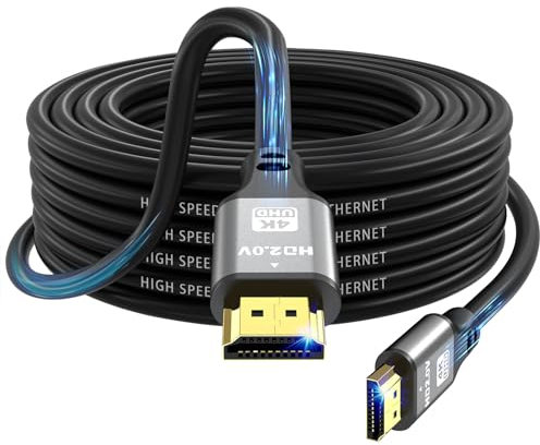 jojobnj Cable HDMI 4K 12M, Alta Velocidad HDMI 2.0 Cord 4K@60Hz 18Gbps, Ultra HD,Ethernet Audio Return,Video 4K,1080p,3D,Arc, HDR Compatible con Xbox,PS5/PS4,HDTV,Laptop ect