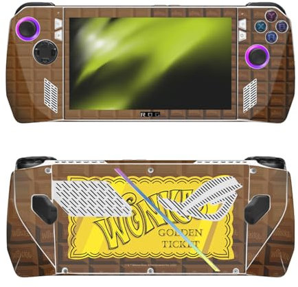 Head Case Designs Offizielle Willy Wonka and The Chocolate Factory Goldenes Ticket Grafiken Vinyl Haut Aufkleber Abziehbild Abdeckung kompatibel mit Asus ROG Ally