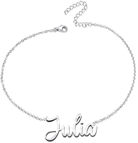 various Armband für Damen mit Namen, Edelstahl, personalisierbar, Silber, für Damen, personalisierte Geschenke für Frauen, Mütter, Mädchen, Paare, beste Freundin, 160mm + 50mm, Legierter Stahl