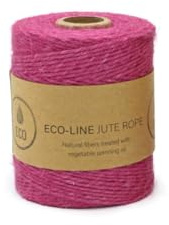 Jutekordel - 3mm Ø (Fuchsia)