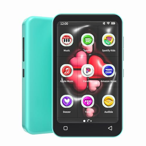 TIMMKOO Kids MP3 Player with Parental Controls, Pre-Installed Spotify, Spotify Kids, Pandora, 4 Touch Screen MP4 Player with Audible, Audiobooks Up to 1TB (Blue)