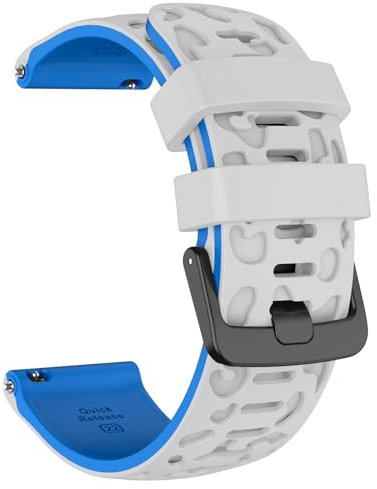 OVERSTEP Kompatibel mit Garmin Vivoactive 4, Venu 2 Armband, 22mm Ersatzarmband Aus Weichem Silikon für Forerunner 255/255 Music/Forerunner 265/Samsung Gear S3 Frontier/Galaxy Watch 3 46mm