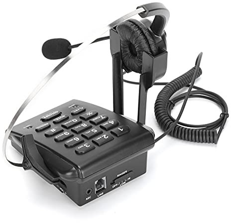 HT700 Schnurgebundenes Telefon mit Headset, Callcenter-Telefon mit Omnidirektionalem Mikrofon, Headset für Büro, Professionelles Zubehör
