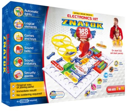 Educational Science Kit 188 Projects Electronics Kit for Kids Age 8 Plus Science Experiments for Kids Boys and Girls STEM Toys Learn About Science Electronics and Circuits