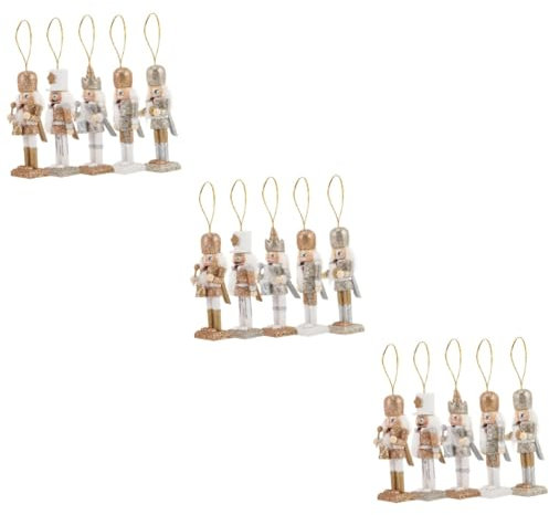 Cabilock 15 Pz Schiaccianoci Addobbi Natalizi Ciondolo Albero Di Natale Addobbi Per L'albero Di Natale Decorazione Dell'albero Di Natale Ciondolo Appeso All'albero Di Natale Di Legno