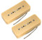 Musiclily Pro P90-BLA Alnico 5 Set Micros P90 Soapbar Manche Chevalet Pickup pour Guitare électrique, Crème