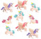 6 Stück Fliegendes Harz Pferd Einhorn Tortendeko Figurine Miniatur Einhörner Kuchen Deko Fee Garten Cake Toppers für DIY Moos Landschaft Puppenhaus Geburtstag Party Kuchen Dekorationen