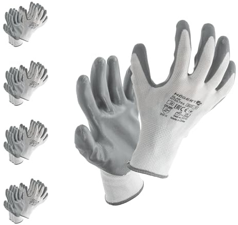 Högert Technik Schutzhandschuhe - Nitril-, Latex-, PU- und Lederhandschuhe für präzise Montage-, Wartungs- und Arbeitsaufgaben - hohe Abriebfestigkeit, Flexibilität und Grip