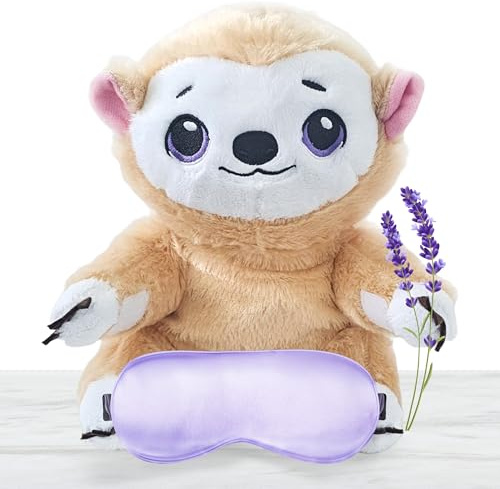 UNITASH Microwavable and Heated Soft Plush Hedgehog, Stuffed Animal Heating Pads- Heated Eye Mask for Eye Dryness - Lavender Scented Microwavable Activated for Comfort & Relief