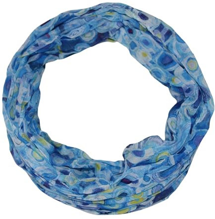 beybey® Trance Edition Damen Seide Loop Schal in herrlichen Farben - ein Seidenschal zum Verlieben (Art blau)