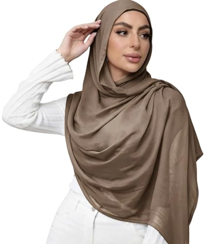 Piewag Viskose-Hijab-Schal für Damen, muslimischer Baumwoll-Jersey, Hijab, modisch, langer Schal