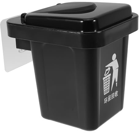 ABOOFAN Poubelle De Voiture Compacte Avec Couvercle Mini-poubelle Pour Camping Et Camion Poubelle Suspendue Facile à Nettoyer