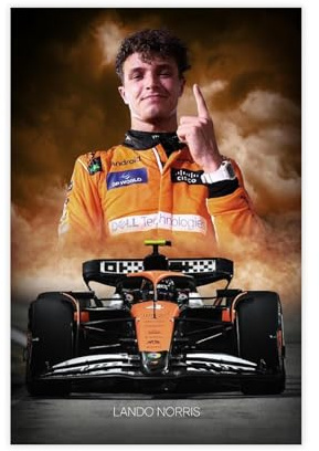GBFRE Lando Norris-1 Leinwand-Poster, Wandkunst, Dekordruck, Bild Gemälde für Wohnzimmer, Schlafzimmer, Dekoration, 30 x 45 cm