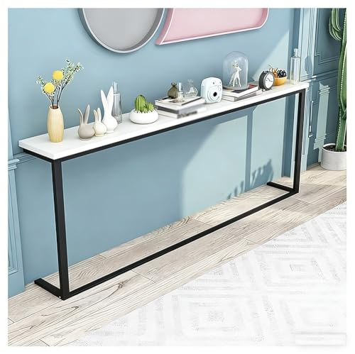 exproyzk Modern Console Table- Long Radiator Shelf, Over Radiator Table, Sofa Table Behind Couch, Decorative Display Rack for Home Living Room Bedroom Office(White,100X20X80CM)