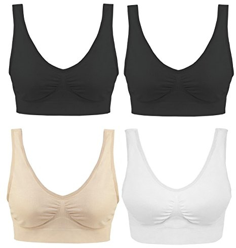 Boolavard 4 BHS – der ultimative Komfort-BH, Premium-Qualität – Größe M, Schwarz/Weiß/Beige