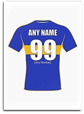 UNIGIFT Personalised Gift - Leeds Rhinos Glass Fridge Magnet (Rugby League Design Theme, Colour Options) - Any Name/Message on Your Unique - The Loiners