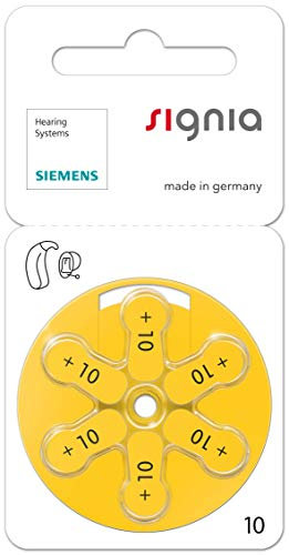 60 Stück (10 Blister) Siemens Signia Typ 10 Hörgerätebatterie Zinc Air P10 PR70 ZL4 mit 2 Stück LUXTOR® Reinigungstücher für Hörgeräte und Otoplastiken