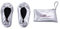 ASVP Shop Women's Foldable Portable Pumps Flats Ballet Shoes with Carrier Pouch Bag Perfect for Weddings and Parties Silver