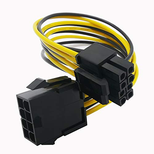 ZLKSKER Cavo/adattatore di alimentazione CPU a 8 pin (8 pollici, 18 AWG), connettore maschio a 8 pin (4+4) a femmina a 8 pin, cavo di estensione di alimentazione interna ATX 12V