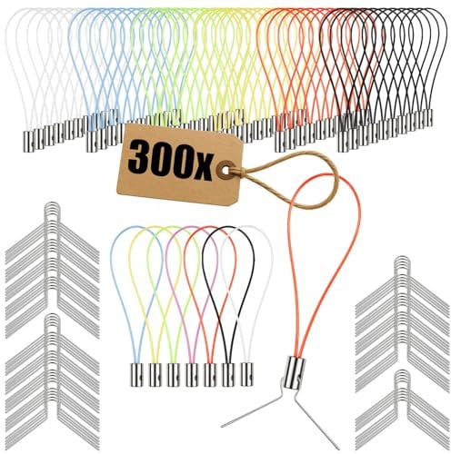 com-Four® 300x Aufhänger für Weihnachten - Kugelaufhänger mit Metallhaken | Für Weihnachtskugeln und Ostereier - bunte, wiederverwendbare Christbaumanhänger für Weihnachten und Ostern
