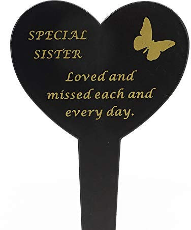 Special Sister Memorial Heart Remembrance Verse Ground Stake