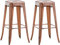 CLP Metall-Barhocker Joshua V2 Mit Fußstütze I Stapelbarer Thekenhocker Mit Einer Sitzhöhe Von: 76 cm I Tresenhocker Im Industrial-Look I In Ver, Farbe:Kupfer
