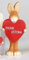 schenken-24 Figur Hase mit rotem Herz Frohe Ostern - Osterhase