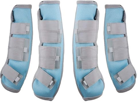 Harrison Howard Horse Fliegenstiefel Vier Beinschutz Fliegenstiefel Schutz Voodoo blau 4er Set