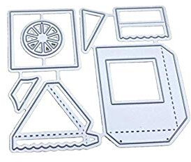 Aeromdale Metall-Stanzformen, Schablonen, Hausbau-Stanzformen für DIY, Scrapbooking, Album, Stempel, Hochzeit, Papier, Karten, Präge, Lieferanten, Handarbeit, gestanzt, Teil D – 80 x 71 mm – 1 Stück